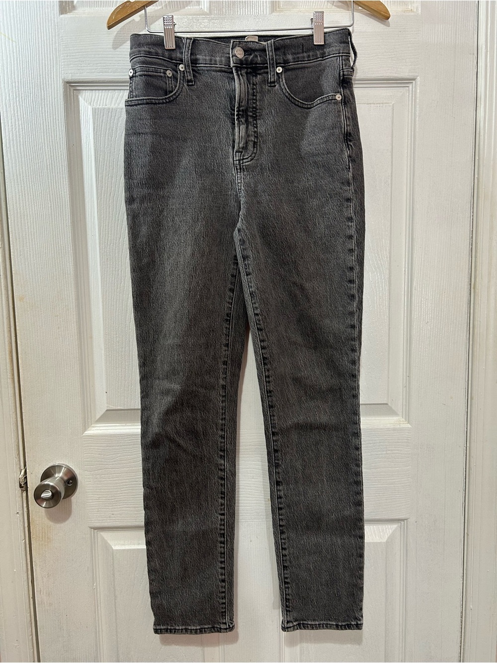 Madewell Perfect Vintage Jean 26T Tall Washed Black High Rise Slim Straight